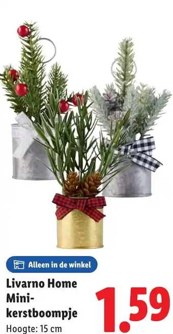 Lidl Livarno Home Mini-kerstboompje aanbieding