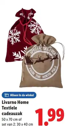 Lidl Livarno Home Textiele cadeauzak aanbieding