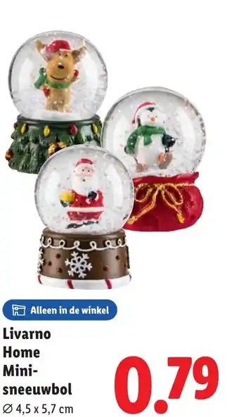 Lidl Livarno Home Mini-sneeuwbol aanbieding