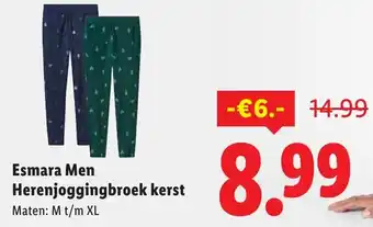 Lidl Esmara Men Herenjoggingbroek kerst aanbieding