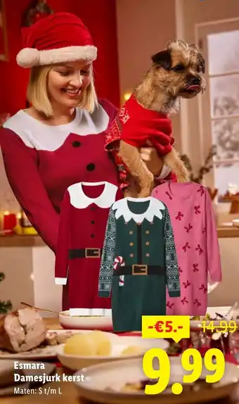 Lidl Esmara Damesjurk kerst aanbieding