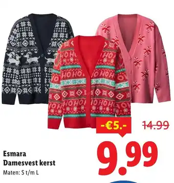Lidl Esmara Damesvest kerst aanbieding