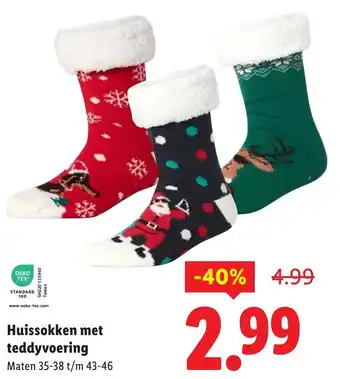 Lidl Huissokken met teddyvoering aanbieding