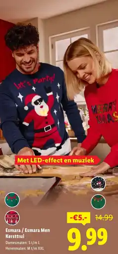 Lidl Esmara / Esmara Men Kersttrui aanbieding