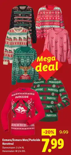 Lidl Esmara/Esmara Men/Parkside Kersttrui aanbieding