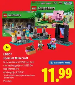 Lidl Lego speelset Minecraft aanbieding