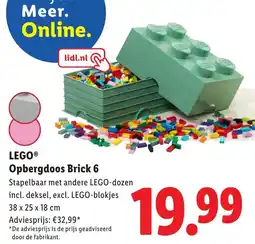Lidl Lego Opbergdoos Brick 6 aanbieding