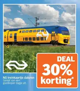 Albert Heijn NS treinkaartje daluren aanbieding