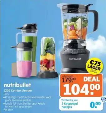 Albert Heijn Nutribullet 1200 Combo blender aanbieding