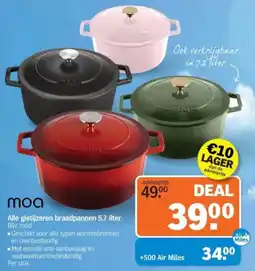 Albert Heijn Moa Alle gietijzeren braadpannen aanbieding
