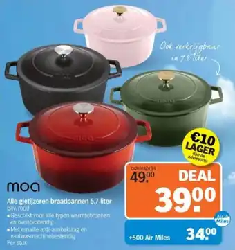 Moa Alle gietijzeren braadpannen