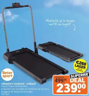 Albert Heijn Beter sport Inklapbare loopband - walkpad aanbieding