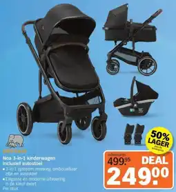 Albert Heijn Deryan Noa 3-in-1 kinderwagen inclusief autostoel aanbieding