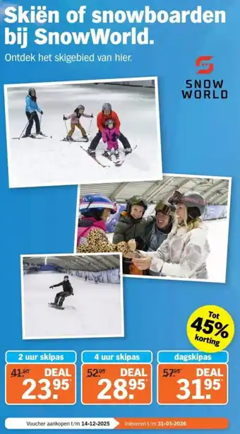 Albert Heijn Snow world aanbieding
