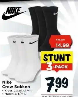 Vomar Voordeelmarkt Nike Crew Sokken aanbieding
