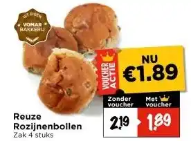 Vomar Voordeelmarkt Reuze Rozijnenbollen aanbieding