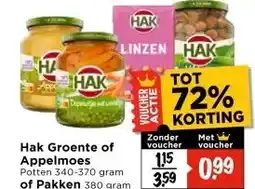 Vomar Voordeelmarkt Hak Groente of Appelmoes aanbieding