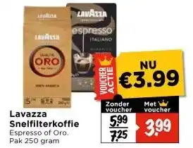 Vomar Voordeelmarkt Lavazza Snelfilterkoffie aanbieding
