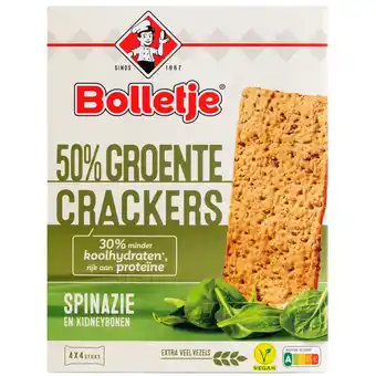 Dirk Bolletje Groentecrackers spinazie 4x4 st aanbieding