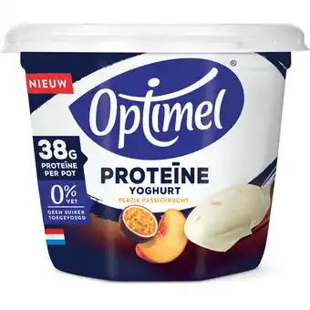 Dirk Optimel Yoghurt Griekse stijl perzik passievrucht protein aanbieding
