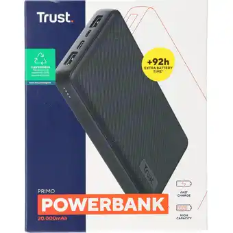 Dirk Trust primo powerbank 20.000mah zwart aanbieding