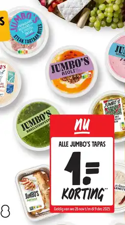 Jumbo Alle jumbo's tapas aanbieding