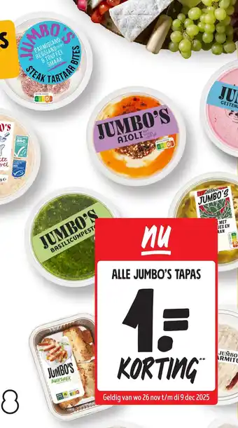 Jumbo Alle jumbo's tapas aanbieding