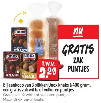 Jumbo Gratis zak 12 witte of volkoren puntjes aanbieding