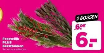 PLUS Feestelijk PLUS Kersttakken aanbieding