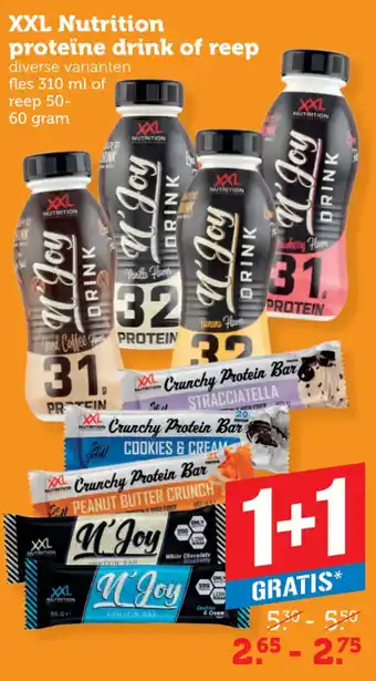 Coop XXL Nutrition proteïne drink of reep aanbieding
