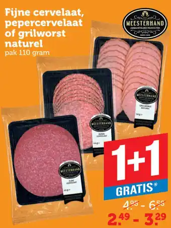 Coop Fijne cervelaat, pepercervelaat of grilworst naturel aanbieding
