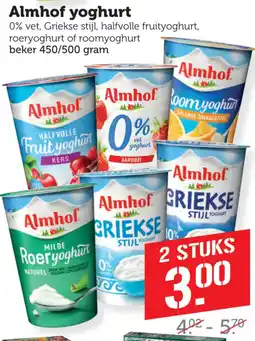 Coop Almhof yoghurt aanbieding