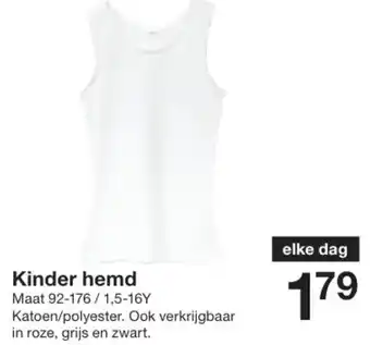 Zeeman Kinder hemd aanbieding