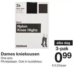 Zeeman Dames kniekousen aanbieding