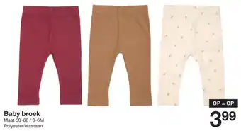 Zeeman Baby broek aanbieding