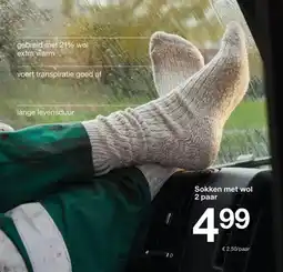 Zeeman Sokken met wol aanbieding