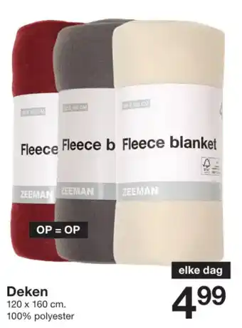 Zeeman Deken aanbieding