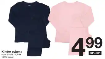 Zeeman Kinder pyjama aanbieding