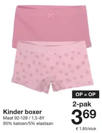Zeeman Kinder boxer aanbieding