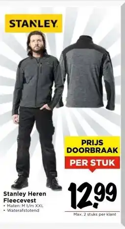 Vomar Voordeelmarkt Stanley Heren Fleecevest aanbieding
