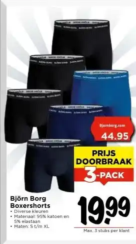 Vomar Voordeelmarkt Björn Borg Boxershorts aanbieding