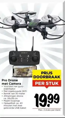 Vomar Voordeelmarkt Pro Drone met Camera aanbieding