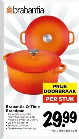 Vomar Voordeelmarkt Brabantia Q-Time Braadpan aanbieding