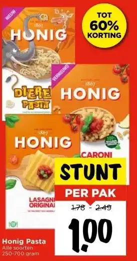 Vomar Voordeelmarkt Honig Pasta aanbieding