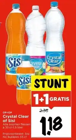Vomar Voordeelmarkt Crystal Clear of Sisi aanbieding