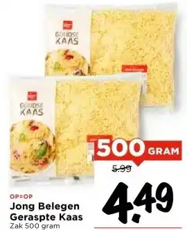 Vomar Voordeelmarkt Jong Belegen Geraspte Kaas aanbieding