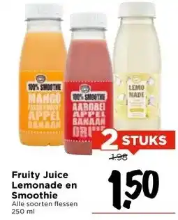 Vomar Voordeelmarkt Fruity Juice Lemonade en Smoothie aanbieding