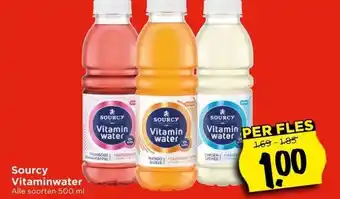 Vomar Voordeelmarkt Sourcy Vitaminwater aanbieding