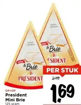 Vomar Voordeelmarkt President Mini Brie aanbieding