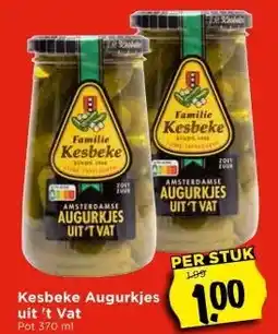 Vomar Voordeelmarkt Kesbeke Augurkjes uit 't Vat aanbieding